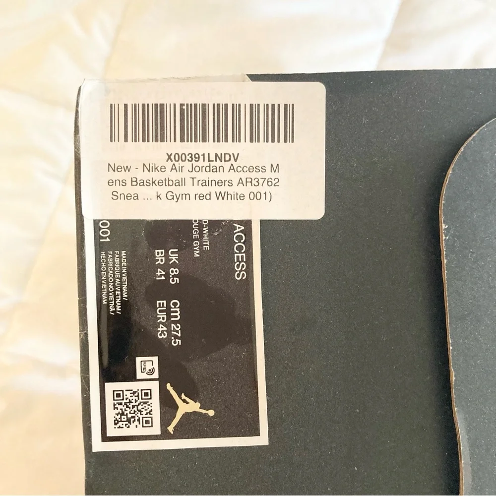 Nike Air Jordan Access Black Red Basketball Trainers Sneakers Jumpman